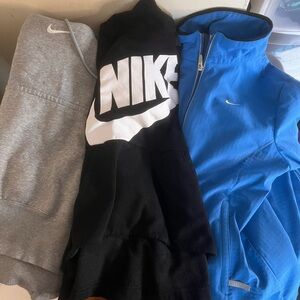 womens 3 nike outerwear bundle vintage silver jacket tag cropped xs hoodie hall